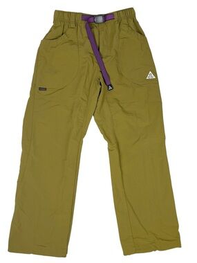 Nike ACG Dolomiti Mens Belted Pants XS Olive IF0913-368 Loose Fit Straight Leg